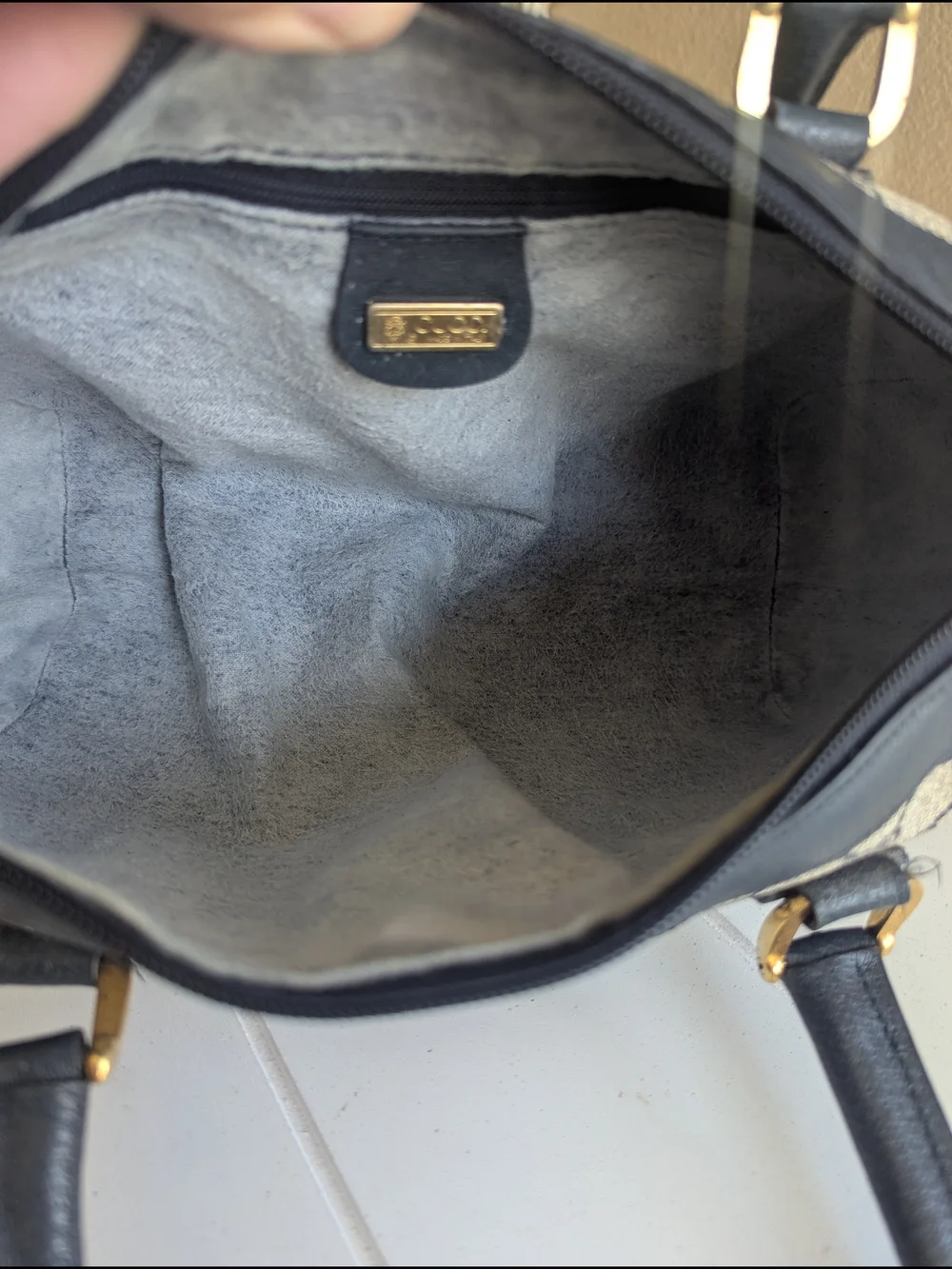 vintage Gucci GG Supreme Sherry Line Boston Bag